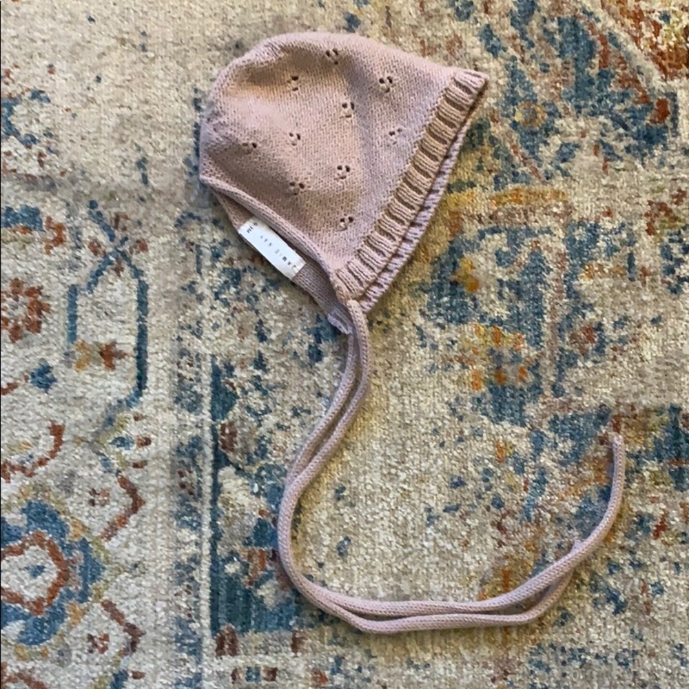 0-3 mos Jamie Kay knit bonnet